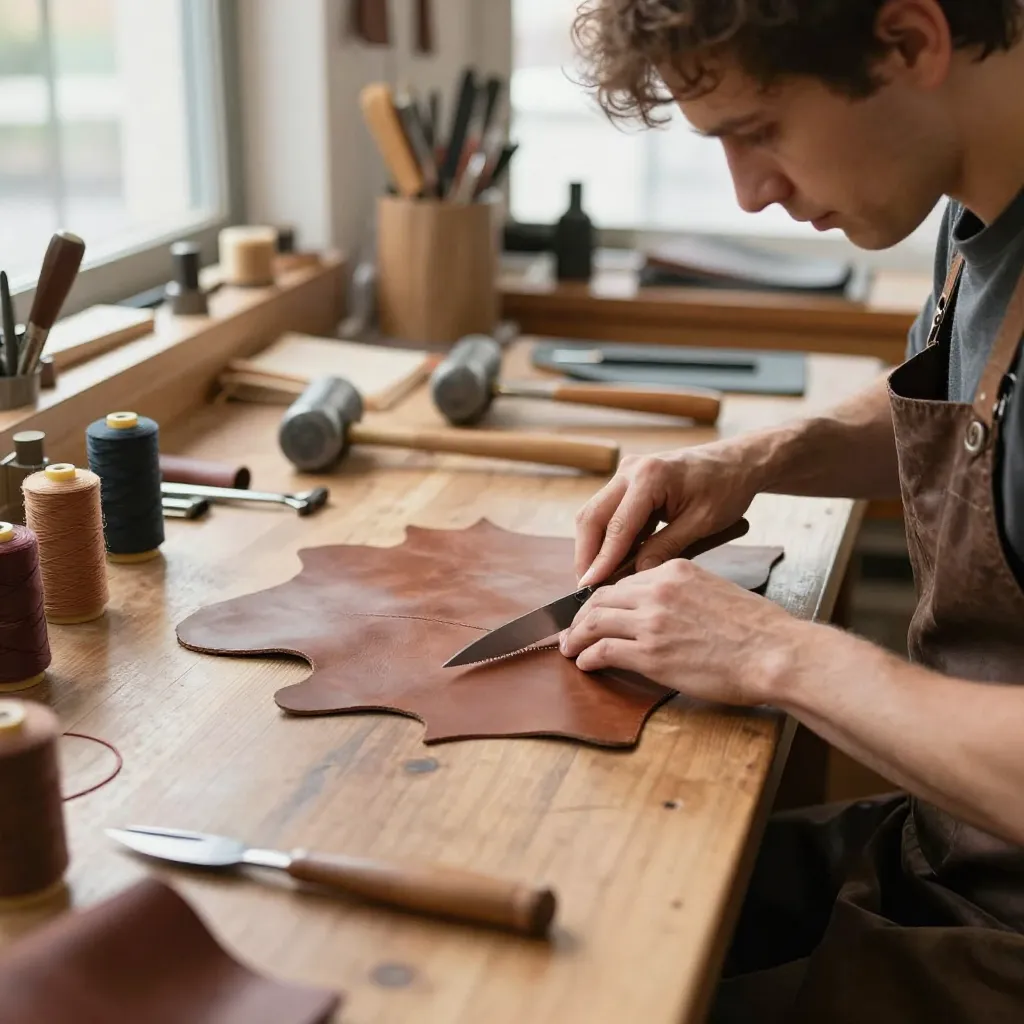 Accesorio de cuero elegante