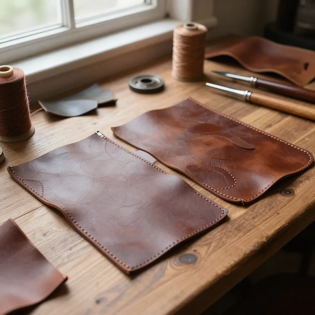 Selección de cueros de colores